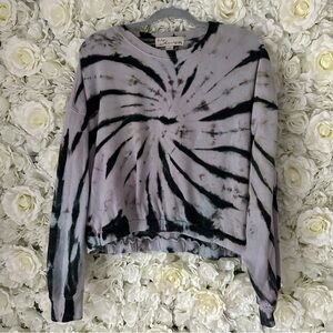 EUC Vintage Havana Cropped Tie Dye Crewneck Sweatshirt - Sz Large